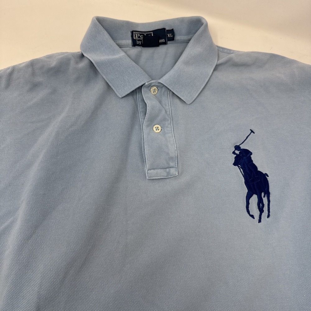 Polo Ralph Lauren Big Pony Polo Shirt Short Sleeve Baby Blue #3 Men's‎ Size XL